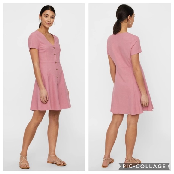 Vero Moda Dresses & Skirts - NWT Vero Moda Anna Milo Button Front Dress